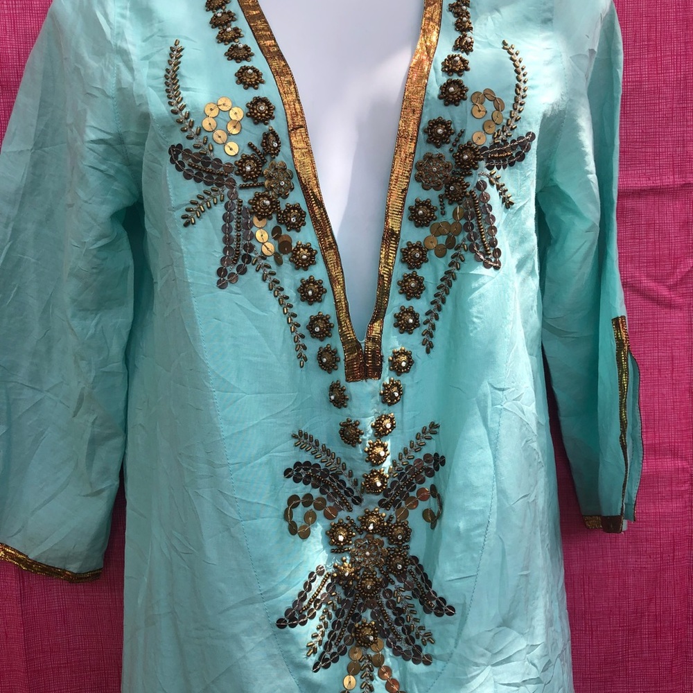 Soft Surroundings Beaded Tunic / Cover Up - Sm